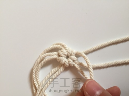 棉线编织杯垫 第6步