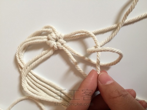 棉线编织杯垫 第7步