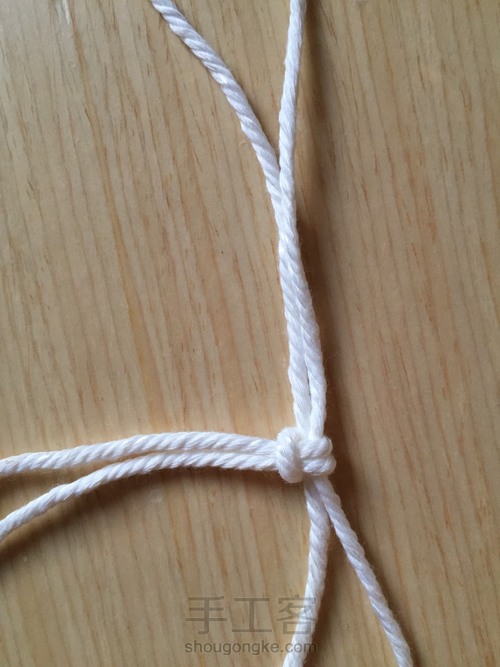 编织雪花片 第2步