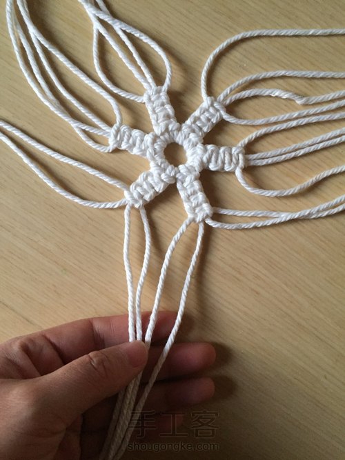 编织雪花片 第10步