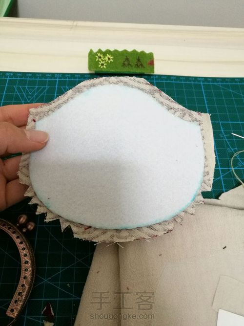 【收纳控】两片圆形口金之波纹圈圈 第6步