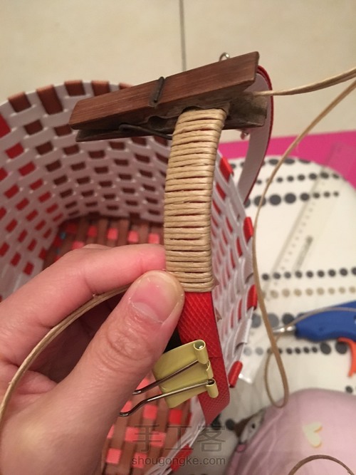 pp带编织买菜篮 第11步