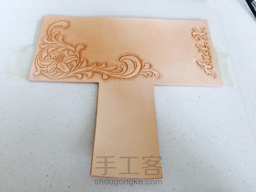 简易皮雕小钱包夹 第10步