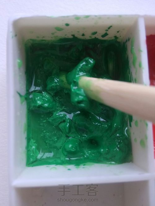 自制固体颜料干了怎么办。 第5步