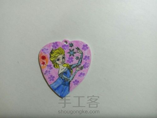 【橡皮章+热缩】ELSA和雪宝 第25步