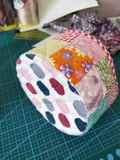 手缝拼布迷你针线收纳篮 第13步