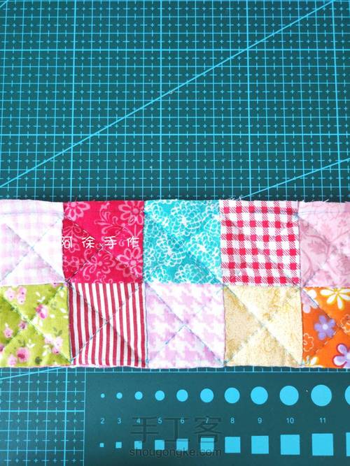 手缝拼布迷你针线收纳篮 第8步