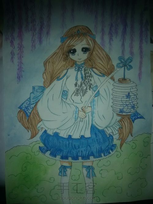 【原创】半古风少女（简单手绘） 第1步