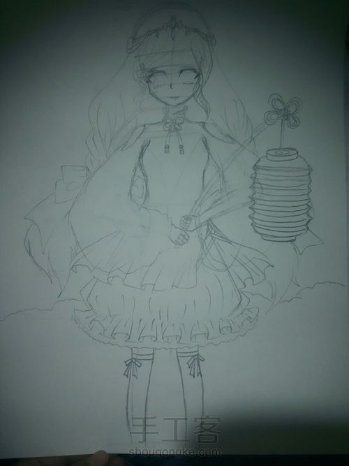 【原创】半古风少女（简单手绘） 第2步