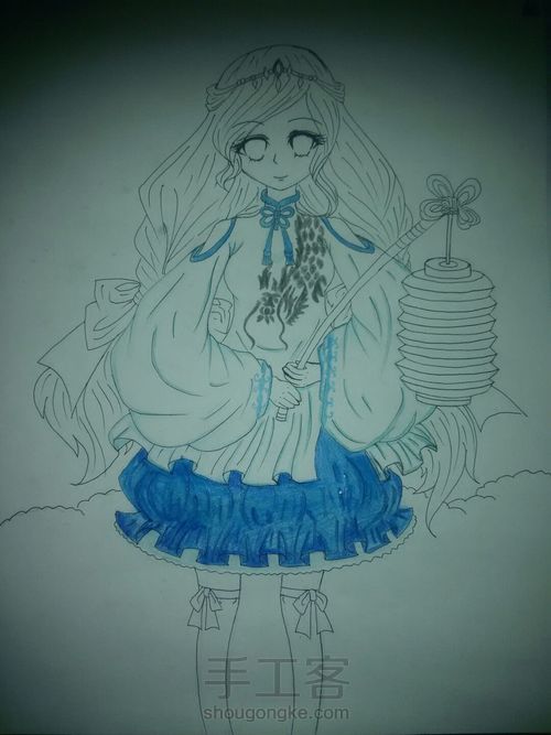 【原创】半古风少女（简单手绘） 第5步