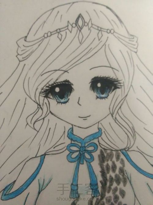 【原创】半古风少女（简单手绘） 第6步