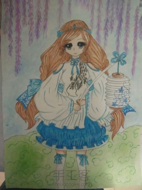 【原创】半古风少女（简单手绘） 第7步