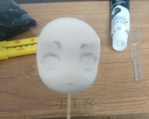 黏土画脸四步骤【原创】 第2步