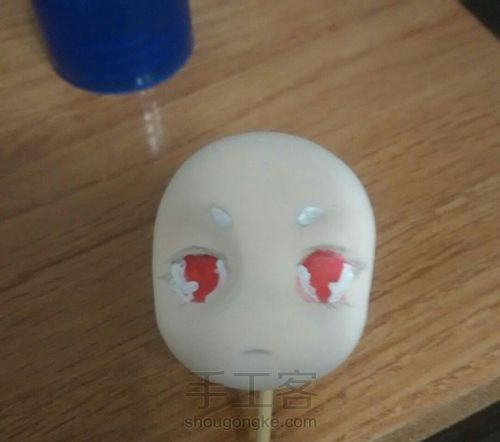 黏土画脸四步骤【原创】 第3步