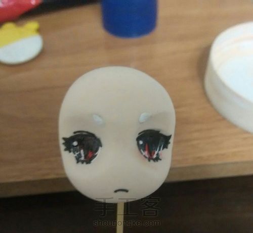 黏土画脸四步骤【原创】 第4步