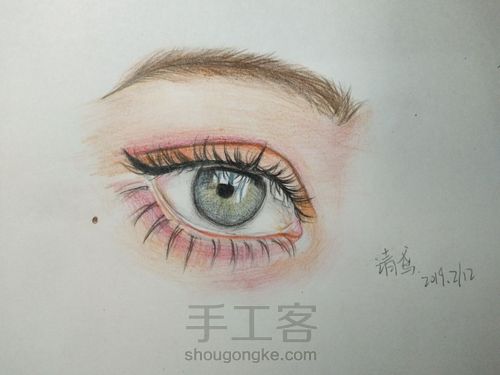 一只美腻的眼睛。 第16步