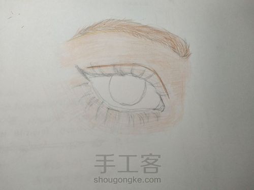 一只美腻的眼睛。 第3步