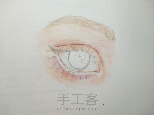 一只美腻的眼睛。 第5步