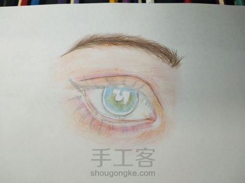 一只美腻的眼睛。 第8步