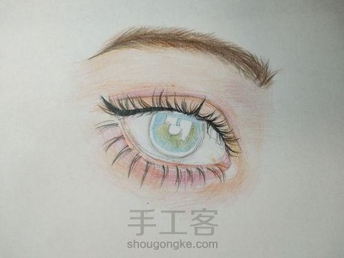 一只美腻的眼睛。 第9步