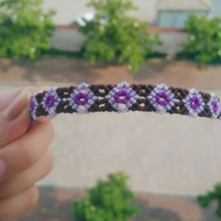 紫色雏菊花手绳
