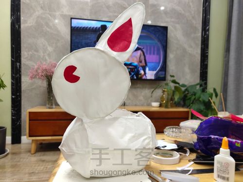 传统手工手提兔子灯笼 第10步