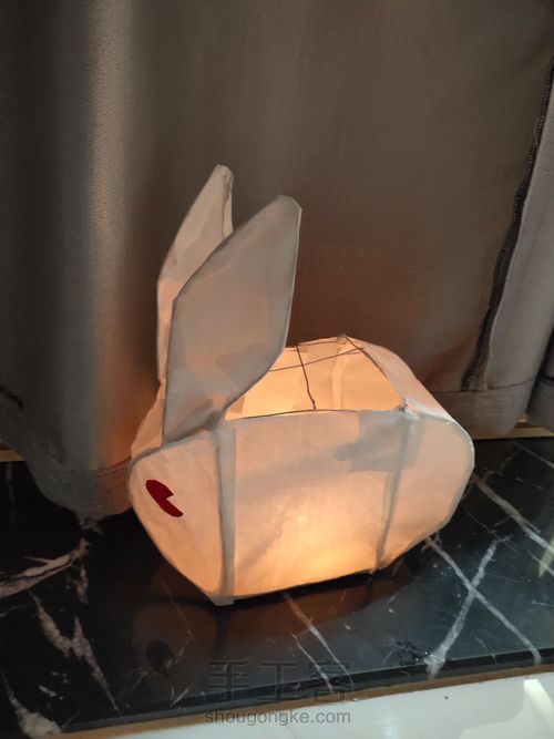 传统手工手提兔子灯笼 第14步
