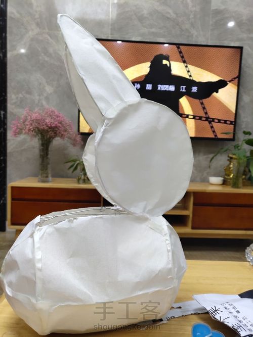 传统手工手提兔子灯笼 第9步