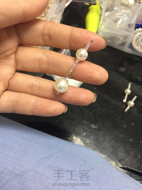 盘子手工耳环 第4步