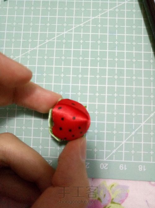 萌萌哒的小草莓发圈 第10步