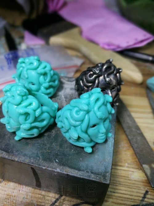 美杜莎……银戒宝石镶嵌 第10步