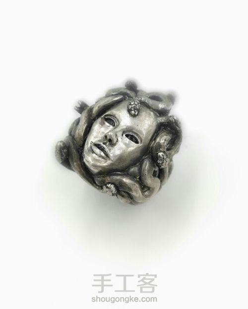 美杜莎……银戒宝石镶嵌 第14步