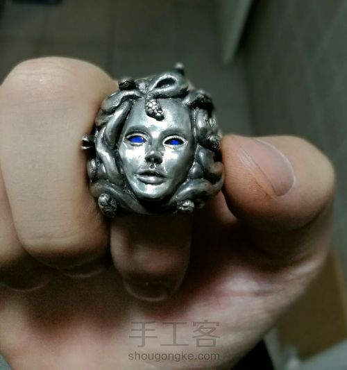 美杜莎……银戒宝石镶嵌 第15步