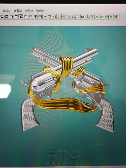 【金本】柯尔特左轮吊坠 第3步