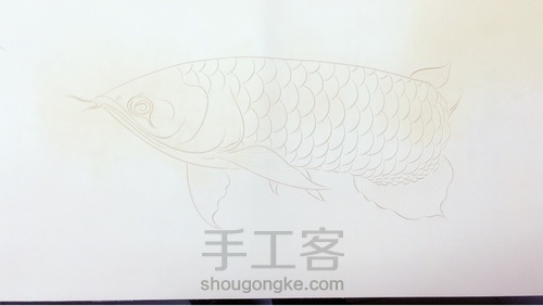 手工皮雕中国风装饰画 第3步