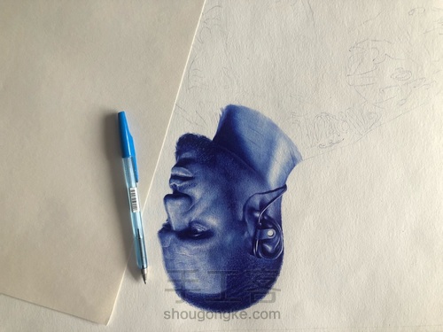 圆珠笔人物画 第1步