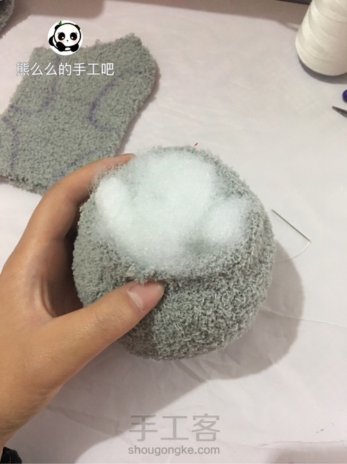 袜子娃娃之龙猫 第3步