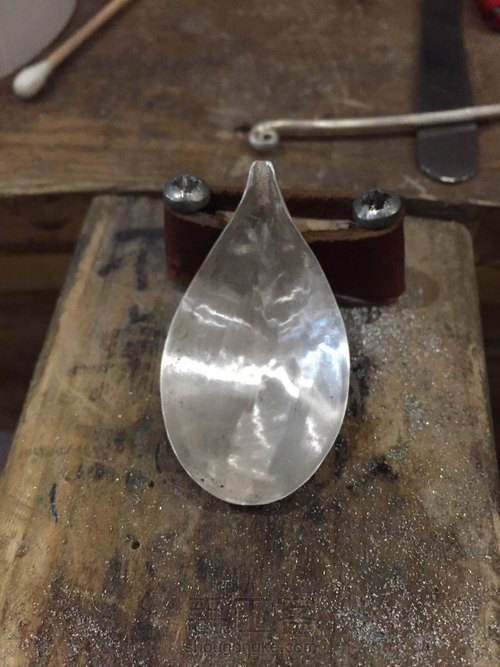 贝壳手作银勺 第5步