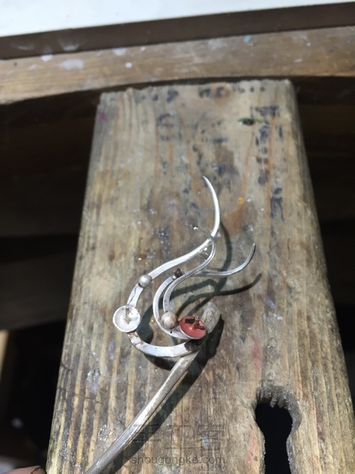 贝壳手作银勺 第7步