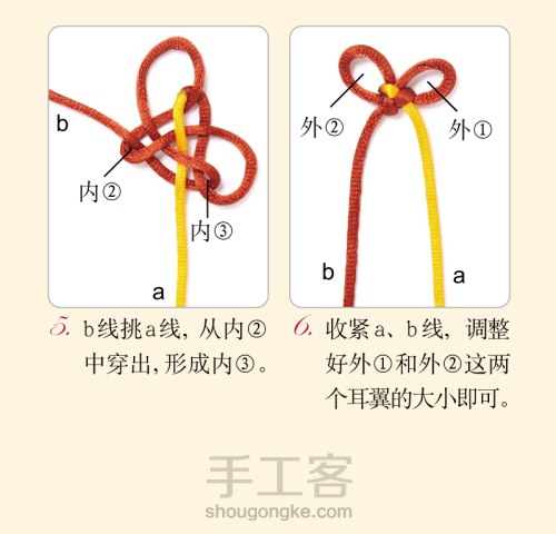 中国结编绳中级教程 | 双环结 第3步