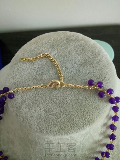 紫色蕾丝颈链chocker锁骨链 第8步