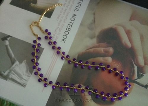 紫色蕾丝颈链chocker锁骨链 第9步