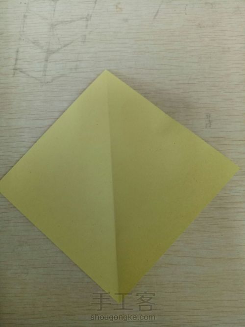 折纸 基础形
(2).鱼基础形 第2步
