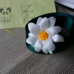 缎带烧花之小白菊