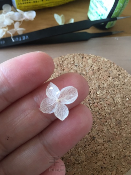 超简单日系永生花饰品 夏天的味道 第8步