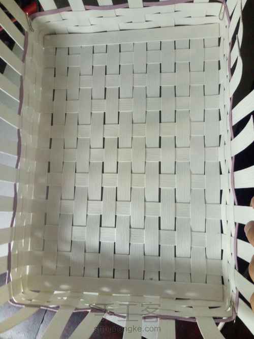 纸藤编织小清新收纳盒 第26步