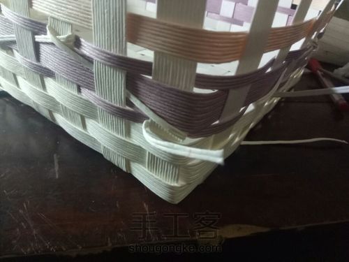 纸藤编织小清新收纳盒 第37步