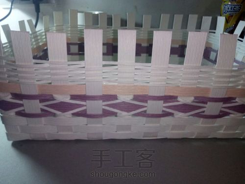 纸藤编织小清新收纳盒 第48步