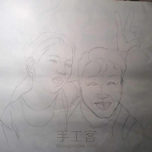 彩铅人物 第3步