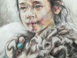 最近超级喜欢艾轩笔下的这个西藏女孩，清纯灵动的眼睛让人难忘。虽然我不会用油画表现，那就用彩铅画出来。
